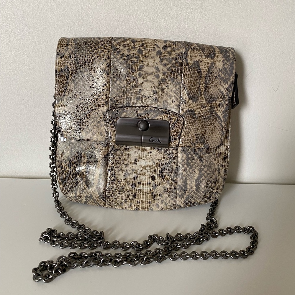 Coach | Kristin Python Clutch/Crossbody with chain